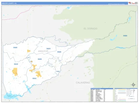 Amador County, CA map