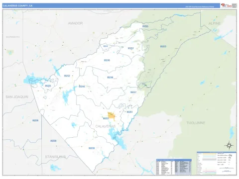 Calaveras County, CA map