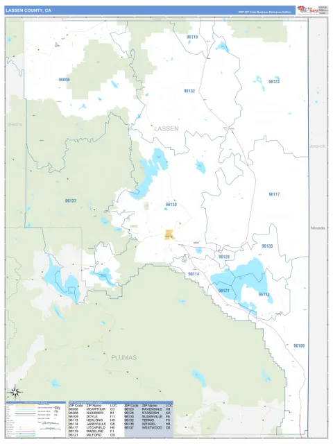 Lassen County, CA map