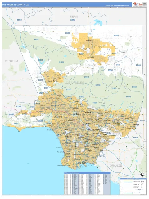 Los Angeles County, CA map