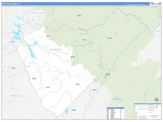 Mariposa County, CA Business Reference style ZIP Code wall map