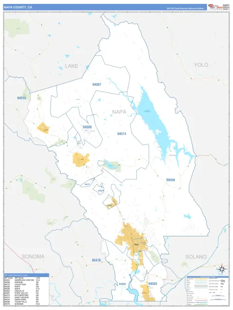 Napa County, CA map