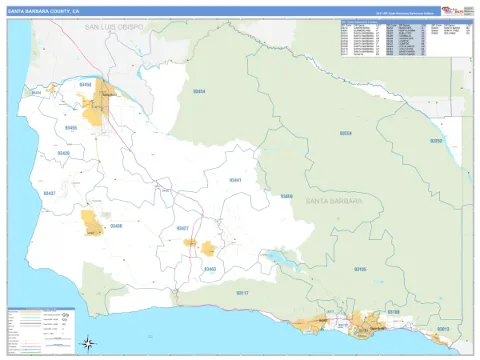 Santa Barbara County, CA map