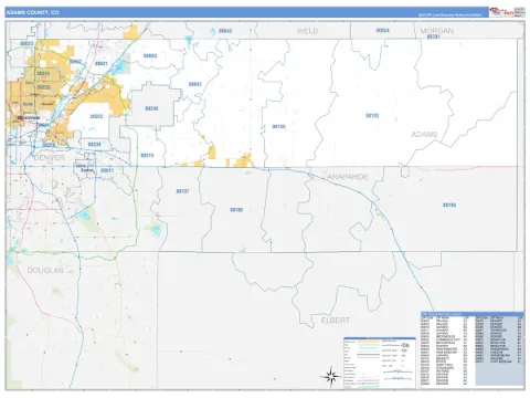 Adams County, CO map