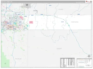 Arapahoe County, CO Classic style ZIP Code wall map
