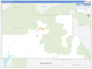 Archuleta County, CO Business Reference style ZIP Code wall map