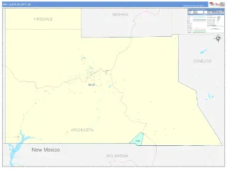 Archuleta County, CO ColorCast style ZIP Code wall map