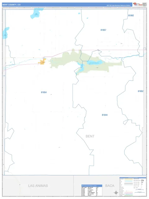 Bent County, CO map
