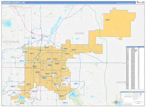 Denver County, CO map
