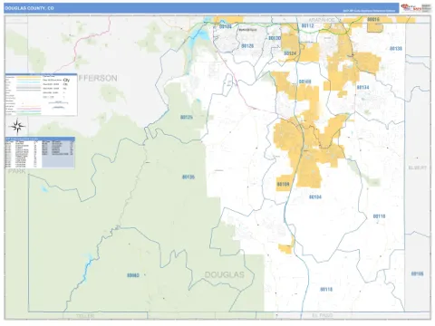 Douglas County, CO map