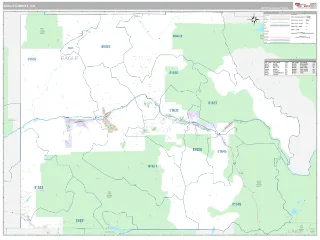 Eagle County, CO Classic style ZIP Code wall map