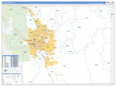 El Paso County, CO map