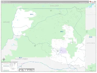 Gilpin County, CO Classic style ZIP Code wall map