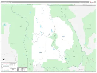Jackson County, CO Classic style ZIP Code wall map
