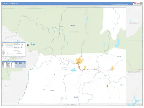 La Plata County, CO map