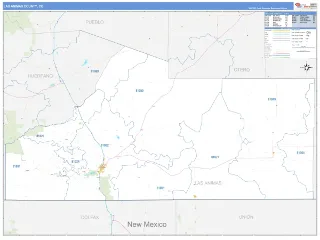Las Animas County, CO Business Reference style ZIP Code wall map