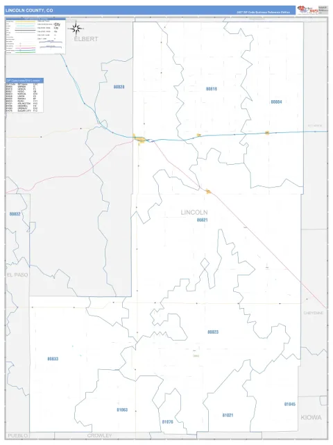 Lincoln County, CO map