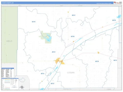 Logan County, CO map