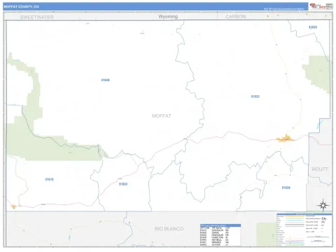 Moffat County, CO map