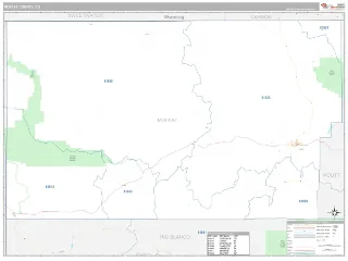 Moffat County, CO Classic style ZIP Code wall map