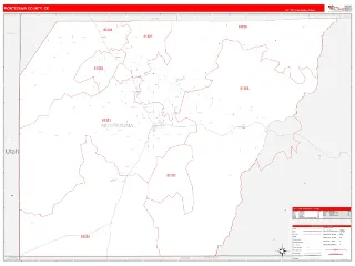 Montezuma County, CO RedLine style ZIP Code wall map