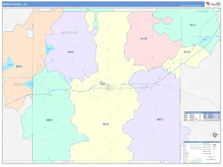 Morgan County, CO ColorCast style ZIP Code wall map