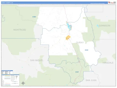 Ouray County, CO map
