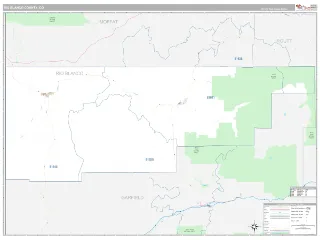 Rio Blanco County, CO Classic style ZIP Code wall map