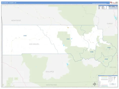 San Miguel County, CO map