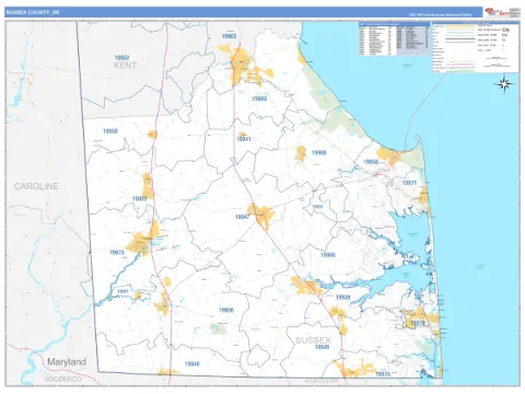Sussex County, DE map