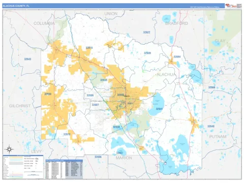 Alachua County, FL map