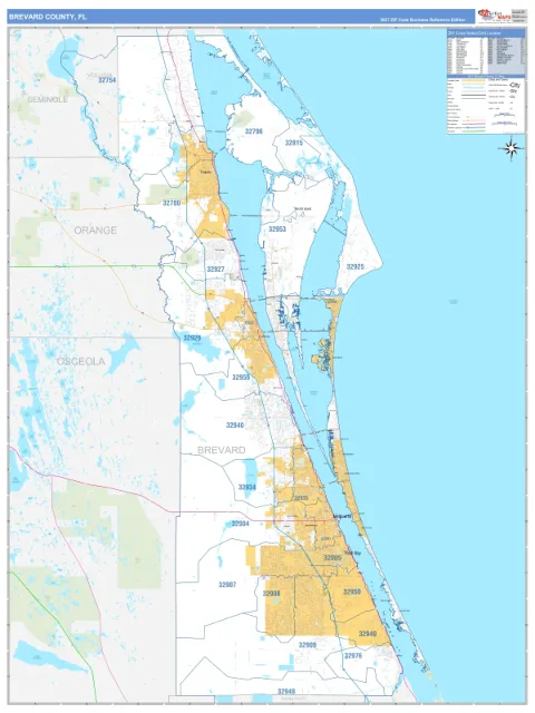 Brevard County, FL map