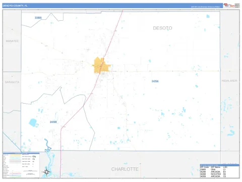 DeSoto County, FL map