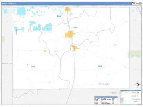 Hardee County, FL map