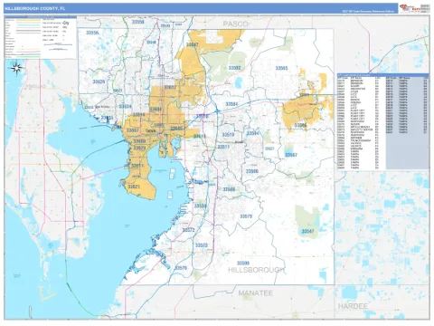 Hillsborough County, FL map