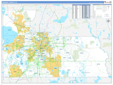 Orange County, FL map