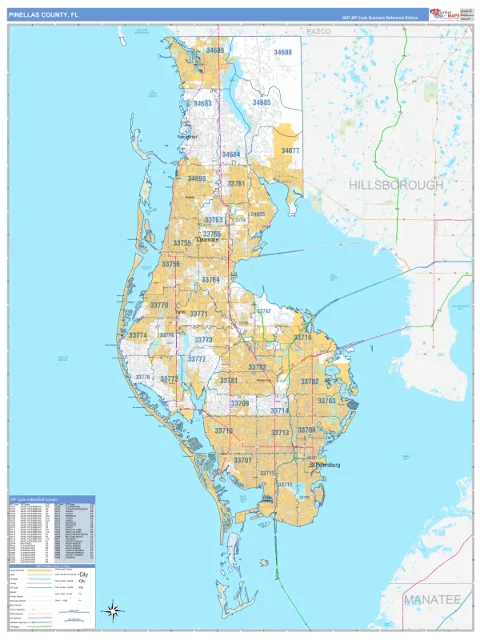 Pinellas County, FL map