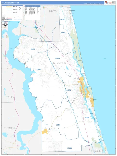 St. Johns County, FL map