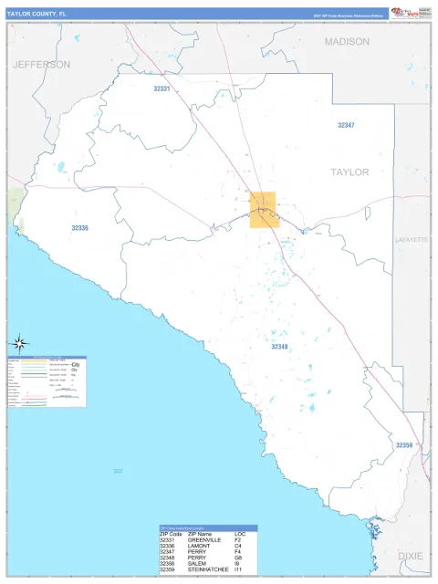 Taylor County, FL map