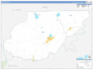 Union County, FL Business Reference style ZIP Code wall map