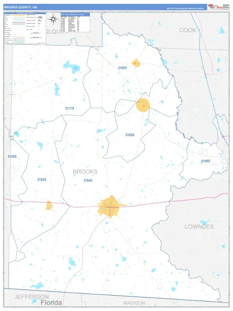 Brooks County, GA map
