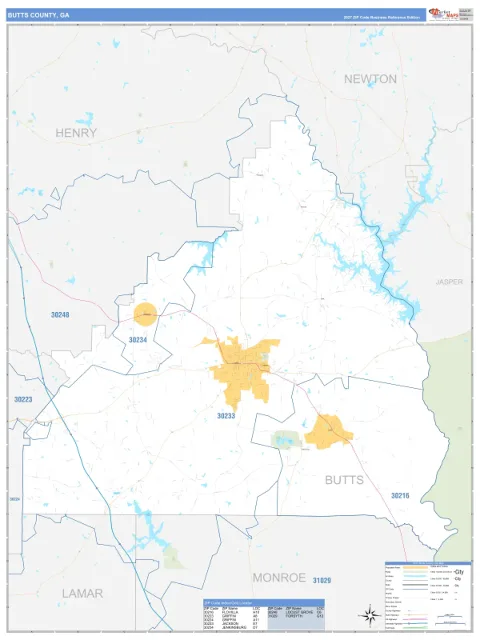 Butts County, GA map