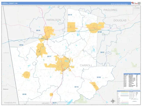 Carroll County, GA map