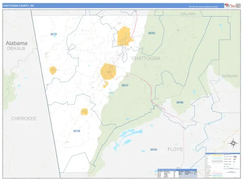 Chattooga County, GA map