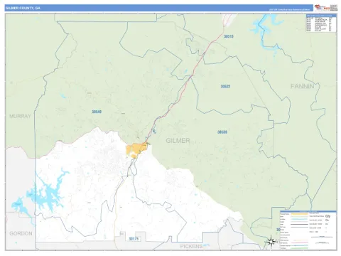 Gilmer County, GA map