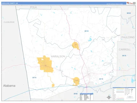 Haralson County, GA map