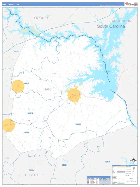 Hart County, GA map