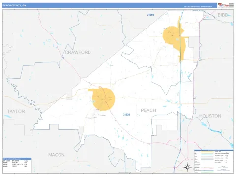 Peach County, GA map