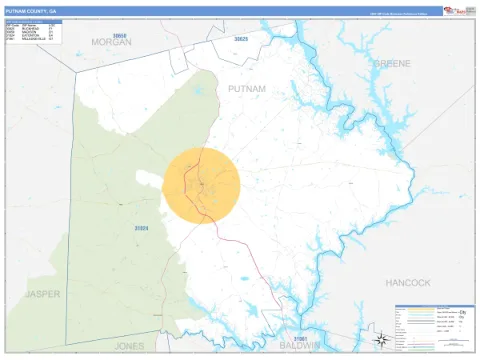 Putnam County, GA map