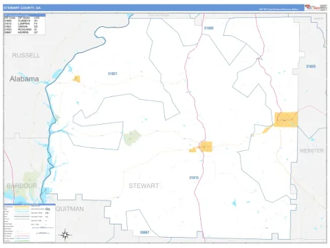 Stewart County, GA map